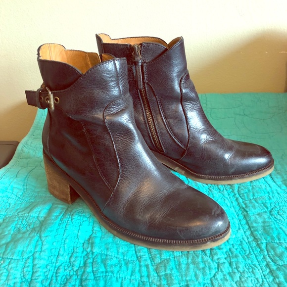 Anthropologie Shoes - Látigo Maiden Black Leather Ankle Boots, 7.5M